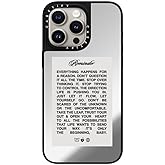 CASETiFY Mirror iPhone 15 Pro Max Case [Reflective / 4.9ft Drop Protection/Compatible with Magsafe] - Only The Beginning - Silver on Black