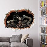 Elevin(TM) Halloween 3D Self Adhesive Wall Stickers Remove Wall Decal Paper Art Home Decor (C)
