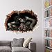 Elevin(TM) Halloween 3D Self Adhesive Wall Stickers Remove Wall Decal Paper Art Home Decor (C)