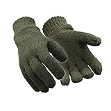 RefrigiWear Insulated Fleece Lined Wool Gloves, Green