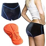 Twotwowin Double Elasticity Cycling Underwear CK901, Women's Bike Underwear, Breathable and Lightweight Biking Shorts With 3D Padded For Bicycle Riding Biking