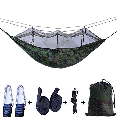 wu-hammock Outdoor Mosquito Net Hammock Super Light Parachute Cloth Camping Aerial Tent 260140Cm