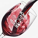 Minipiggy Mommy Medicine Funny Wine Glass, 13 oz.