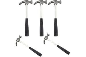 Garneck 5PCS Mini Claw Hammer Rubber Handle Household Carpet Wall Nail Remover With Non-Slip Shock Absorber For Home