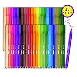 Fineliner Color Pen Set - 24 Colored Pens, 0.4 mm Fine Point Pens Drawing Pen, Perfect for Writing in Notebook/Dotted Journal/Planner