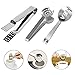 Haishell 3 Pcs Stainless Steel Tea Bag Tongs Teabag Squeezer Strainer Holder Grip Metal Spoon Mini Sugar Clip Kitchen Bar Tools