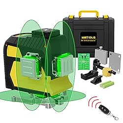 WETOLS 12 Lines Laser Level, 3x360° 3D Green Cross