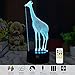 Giraffe Lamp 3D Illusion Animal Giraffe Remote Control LED Desk Table Night Light Lamp 7 Color Touch Lamp Kiddie Kids Children Family Holiday Gift Home Office Childrenroom Theme Decoration by HUI YUAN