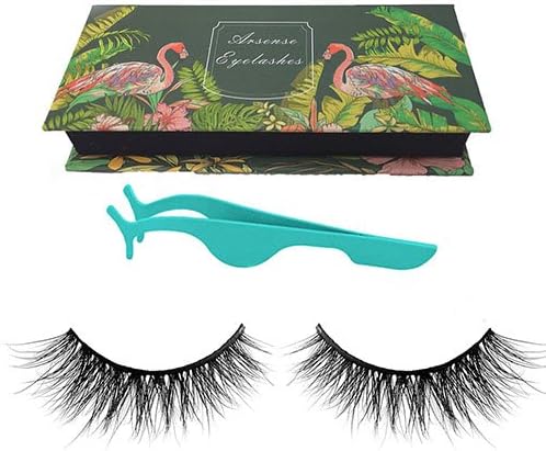 3D Mink Fur Hand-made Dramatic Thick Crisscross Siberian Mink False Eyelashes for Makeup Deluxe Black Fluffy Long Soft Reusable + Useful Lashes Clip (3D14)