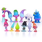 12pcs Troll Toys Mini Trolls Figures Collectable Doll 3-7cm Action Figures Cake Toppers
