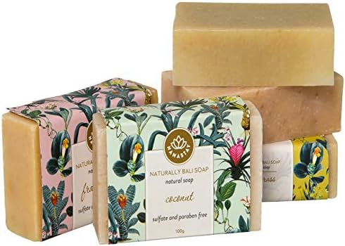 Natural Organic Handmade Soap Bar Set of 6 3oz Vegan Hand all Natural Bath Soaps Luxury Gift set Handmade for Men Women Eco Good Artisan Natural Organic Soap Bar Bali Body Soap Bar Gift Set