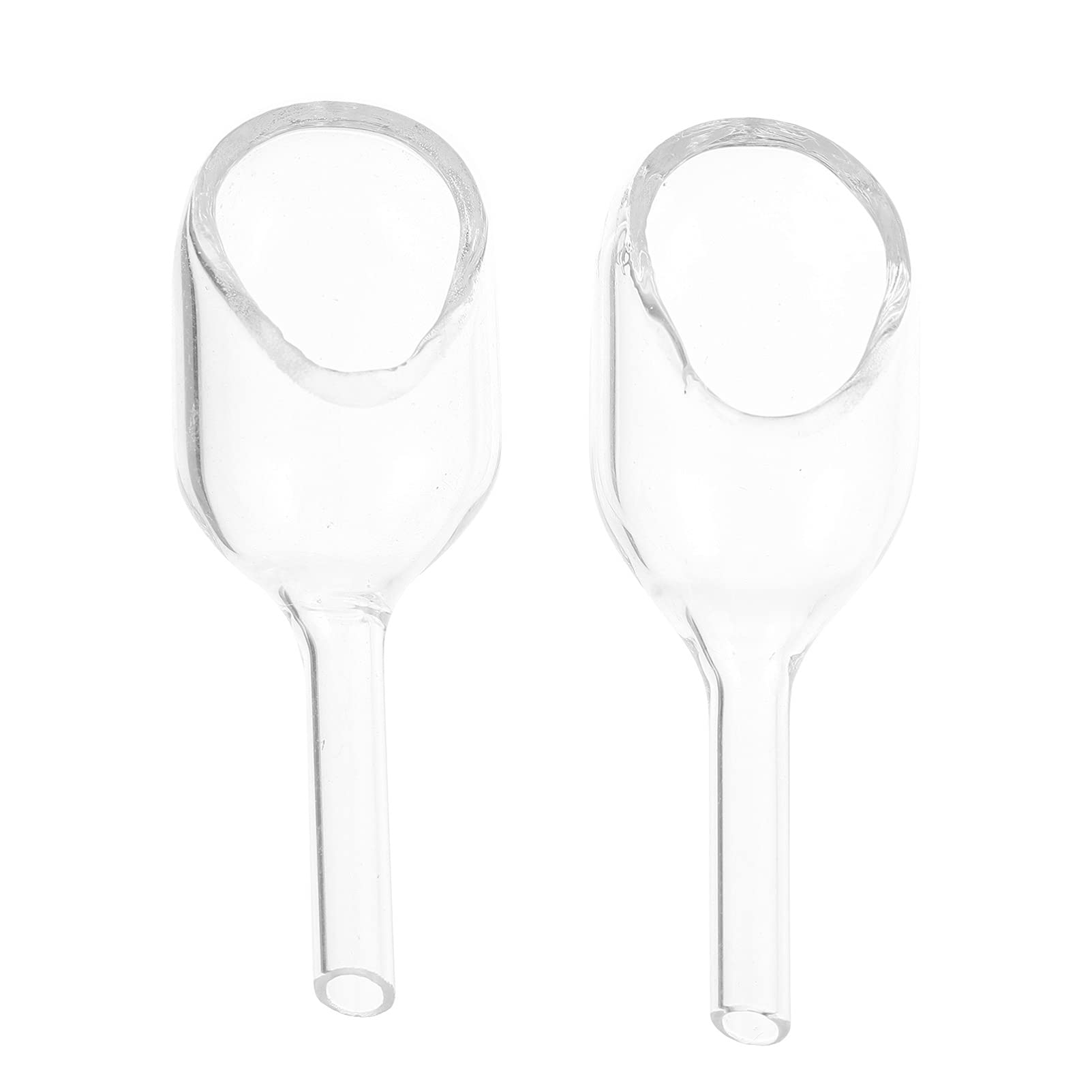 iplusmile 2pcs Glass Weighing Boat Transparent Weighing Funnel Glass Funnel Bottle Set Laboratory Glassware Tool