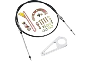 COOL STAR ACA-1804 2" Transmission Shift Cable Kit Compatible with GM TH350 TH400 700R4 TH200 2004R 4L80E Transmissions Replace LB01-ACA-1804 Adjustable transmission column shift linkage kit