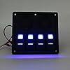 DCFlat-5-Pin-4-Gang-LED-Car-Marine-Boat-Rocker-Switch-Panel-Dual-USB-Waterproof-Power-Socket