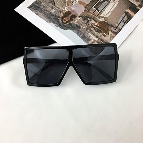 VVIIYJ Large Frame Sunglasses Female Black Large Square Face Small Sunglasses