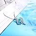 J.Rosée Necklace, Women's Blue Cubic Zirconia Twist Pendant Necklaces with 925 Sterling Silver Chain Jewelry Gifts with Packing