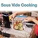 Sous Vide Vacuum Sealer Bags Kit | 15 Reusable Food Saver Storage Bags, 1 Hand Air Pump, 2 Sealing Clips and 2 Bag Clips | 100% BPA-Free | For Anova and Joule Cookers/Fridge and Freezer