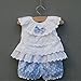 Kids Baby Girls Tops Polka Dot Lace Shirts T-shirt Shorts Pants Outfits Sets,6-12 Months,Blue
