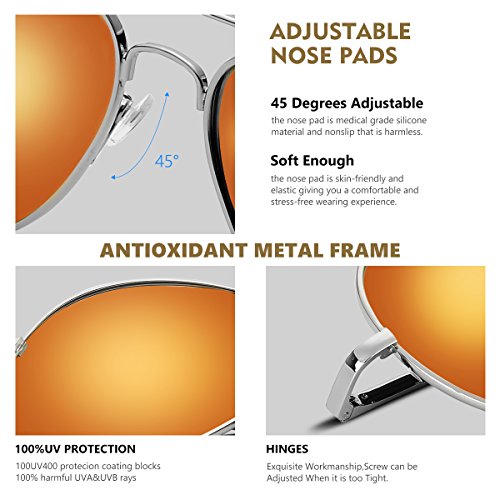 Duduma Premium Full Mirrored Sunglasses w/Flash Mirror Lens Uv400 - Thumbnail 2