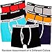 Knocker Men's 4 Pack of Stretch Cotton Boxer Briefs, Assorted Colors, Large