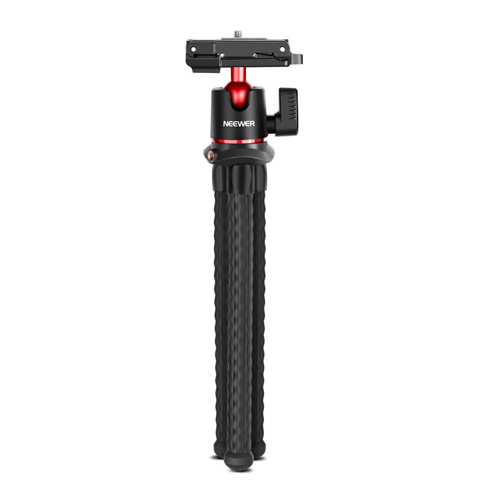 NEEWER Camera Tripod with Remote, Mini Flexible Vlog Phone Tripod Stand with Action Camera Mount Adapter, Hidden Phone Holder & Cold Shoe Compatible with iPhone Hero13 12 11 10 9, Max Load 4.4lb, TP34