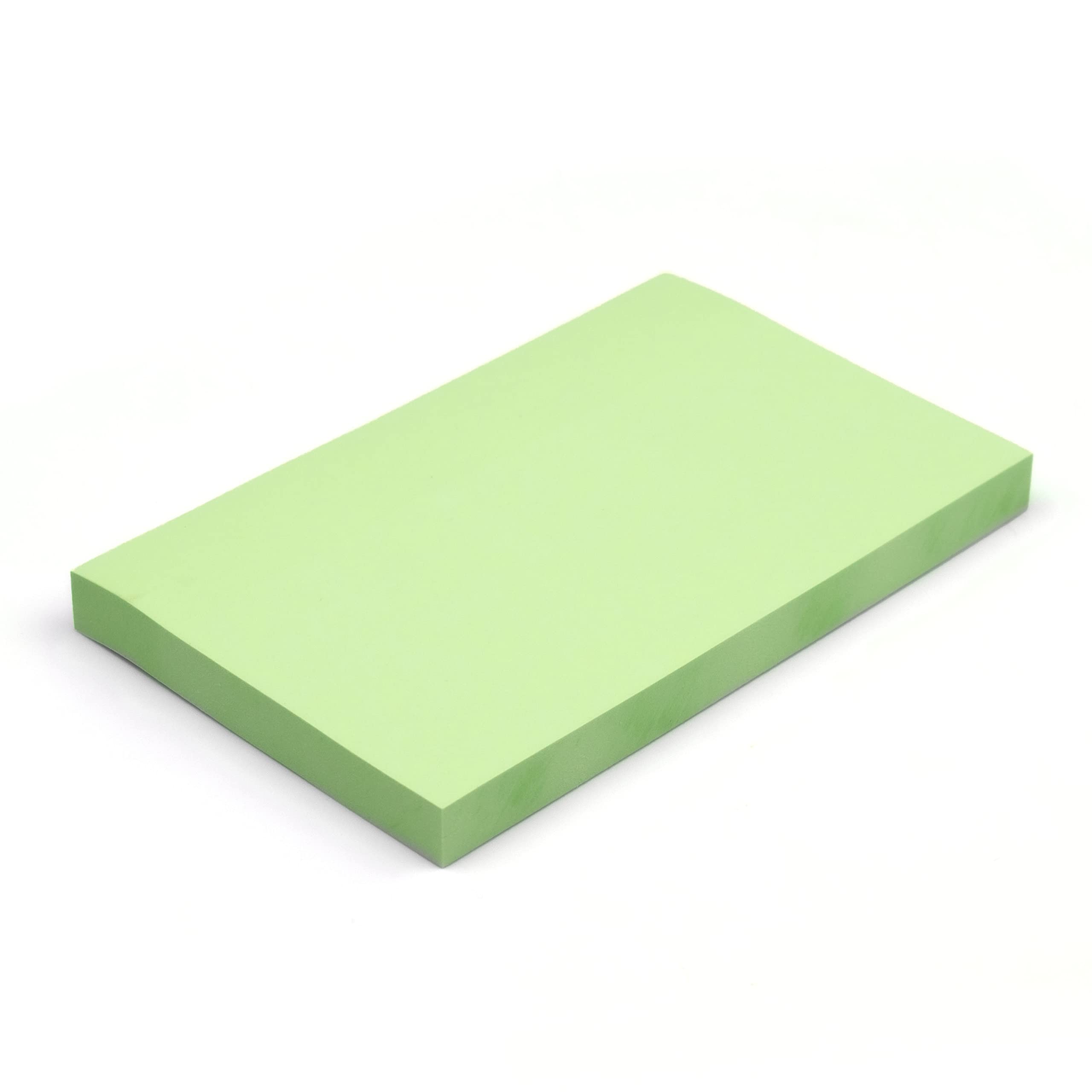 Evergreen Goods 3 Pads Sticky Post Notes Pastel Green Coloured | 100 Sheets Per Pad - 76 X 127 mm (3" X 5") | Removable Self-Stick Notes | Reminders to-Do Lists Memo Pad | Home Office & Other Use