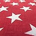 The Fabric Exchange Stars Print Poly Cotton 60 Inch Fabric by The Yard (Red)
