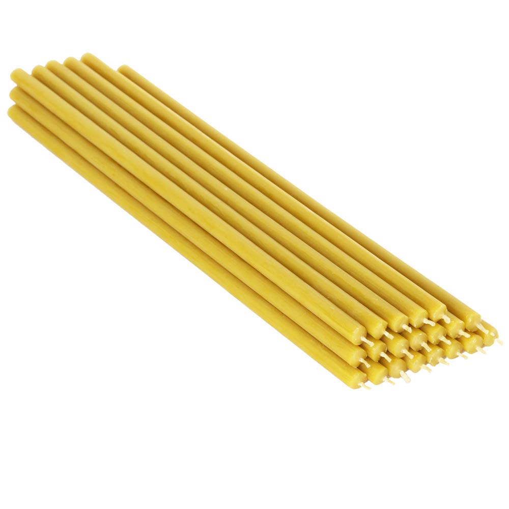 NKlaus 388g (Approx. 20 pcs) Quality Candles 100% Beeswax drip-Free L: 30cm House Church 39129