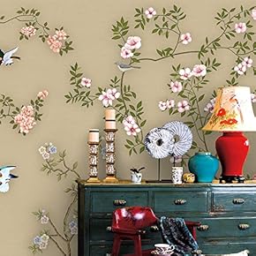 Wall Murals for Bedroom Chinese Style Removable Wallpaper Peel and Stick Wall Stickers - 66x96 inches