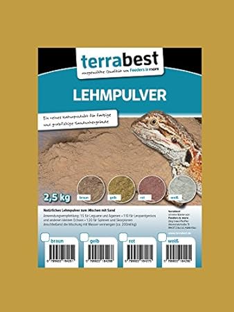 Terrabest Lehmpulver - gelb 2,5kg zum mischen von Terrariensand Naturlehm