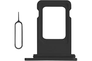 Risidamoy for iPhone XR Black SIM Card Tray Holder Replacement Single SIM Version for iPhoneXR Card Slot with Waterproof Rubber Ring Repair Fix Kit Card Removal Tool for A1984 A2105 A2106 A2107 A2108