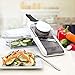 Adjustable Mandoline Slicer - 5 Blades - Vegetable Cutter, Peeler, Slicer, Grater & Julienne Slicer (Black)