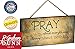 P. Graham Dunn Pray About Everything Worry About Nothing Wooden Sign with Jute Rope Hanger