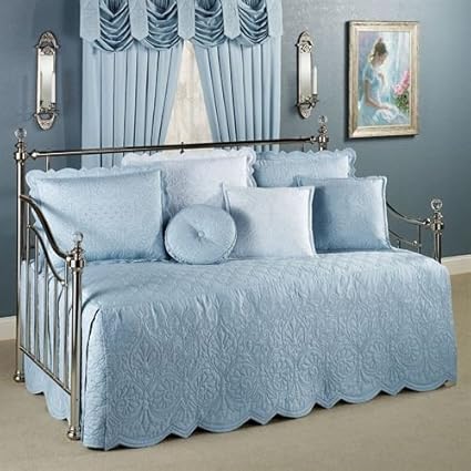 Amazon Com Evermore Powder Blue 4 Piece Daybed Set Daybed