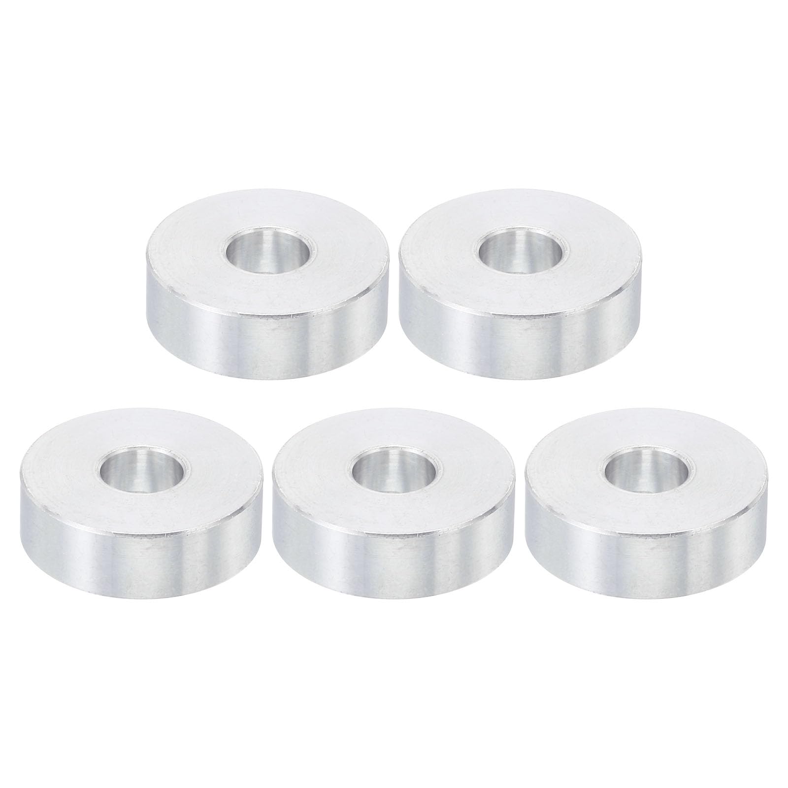 PATIKIL M8 Aluminum Spacers, 5Pcs Metal Spacer Aluminum 8.5mm ID x 25mm OD x 8mm L Aluminum Spacer Screw Standoff Round for 5/16" or M8 Screw Bolts