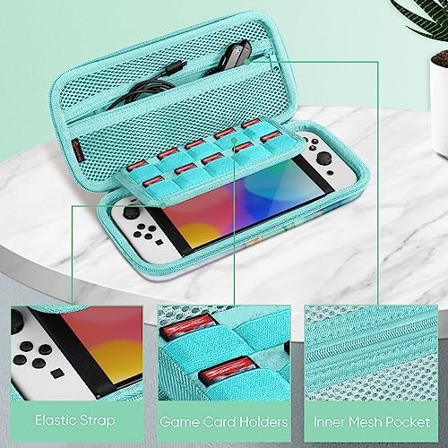 Fintie Carrying Case for Nintendo Switch OLED Model 2021/Switch 2017, [Shockproof] Hard Shell