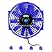 Auto Dynasty 2-Row 42mm Radiator Bundle with 12 Inches Blue Cooling Fan Compatible Honda Civic Del Sol Integra EJ EK EG DB DC 1992-2001, Manual Transmission, Full Aluminum