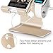Tranesca 2 in 1 Charging Stand Compatible with Apple Watch Series Ultra2/Ultra/10/9/8/7/6/5/4/3/2/1/SE (38mm/40mm/41mm/42mm/44mm/45mm/46mm/49mm) and Compatible with iPhone of All Series - Gold