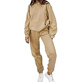 PAODIKUAI Women 2 Piece Outfits Hoodie Sweatsuits Set Sweatpants Long Sleeve Sweatshirt Matching Joggers Tracksuit Sets
