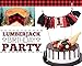 Lumberjack Birthday Party Ideas - First Birthday Decorations For Lumberjack Party Supplies,First Birthday Decorations For Photo Booth Props,Woodland Party Banner For Boy (lumberjack cupcake toppers)