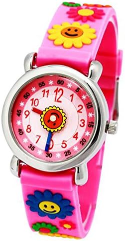 RUIWATCHWORLD Analog Watch Silicone Materials Band Gift for Little Girls Boy Kids Children