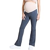 Motherhood Maternity Womens Essential Full Length Secret Fit Over The Belly Flare Pregnancy Yoga Pants