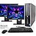 HP Desktop Computer Package Compatible with HP Elite 8100, Intel Core i5 3.2-GHz, 8 gb RAM, 500 GB HDD, Dual 19 LCD, DVD, Keyboard, Mouse, WiFi, Windows 10 Home (Renewed)