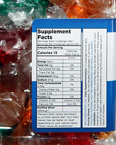 Lozenges Original All Natural Silver Lozenges - Variety Pack: The Perfect Cough Drop for Cough, Throat & Mouth Health and Immune Support - Contains 30ppm Silver Solution in Each Drop