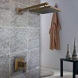 Rozin Antique Brass Bath Rain Shower Faucet with 8