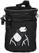 AMC Climbing Chalk Bag with Panda Embroidery/Front Pocket/Belt (Black, 6 inches x 4 inches)