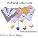 Baby Bibs,Aniwon 4 Pack Bandana Drool Bibs and 4 Baby Teething Toys Gift Set Organic Cotton Baby Bibs for Girls