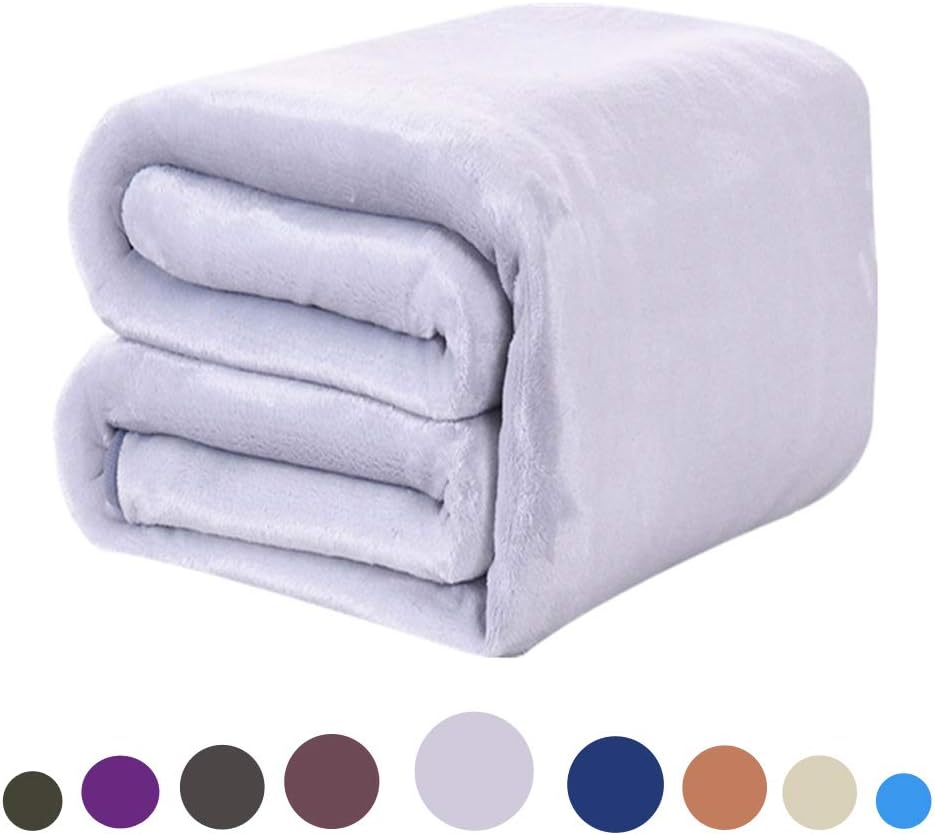 DREAMFLYLIFE Luxury Fleece Blanket All Season Thick Blanket Super Soft Blanket Bed Warm Blanket Couch Blanket (Dark Grey, Queen_): Home & Kitchen