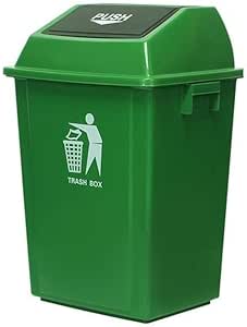 GFF Bote de Basura con Tapa, multifunción al Aire Libre, hogar Cuadrado