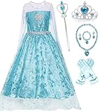 Romy's Collection Ice Queen Glitter Princess Dress (Size 8-9)